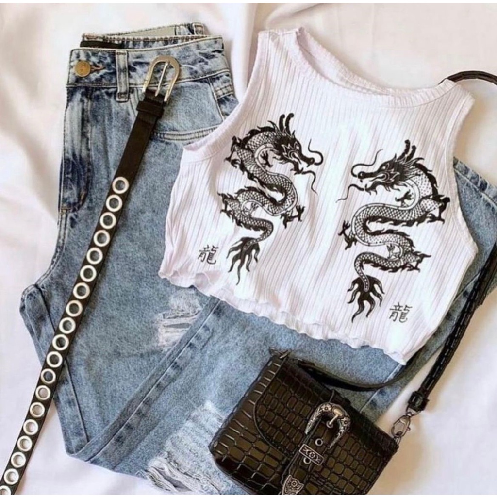 Cropped Dragões Branco