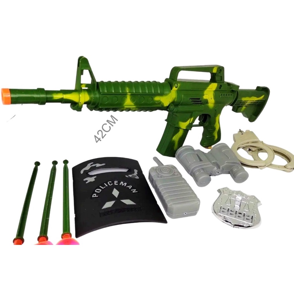 Kit de Arminha de Brinquedo Lança Dardos Militar Camuflada Nerf pubg 2  Unidades