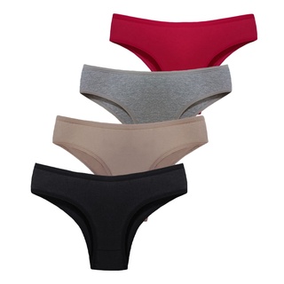 Kit 4 Calcinhas Tangão Algodão Confort