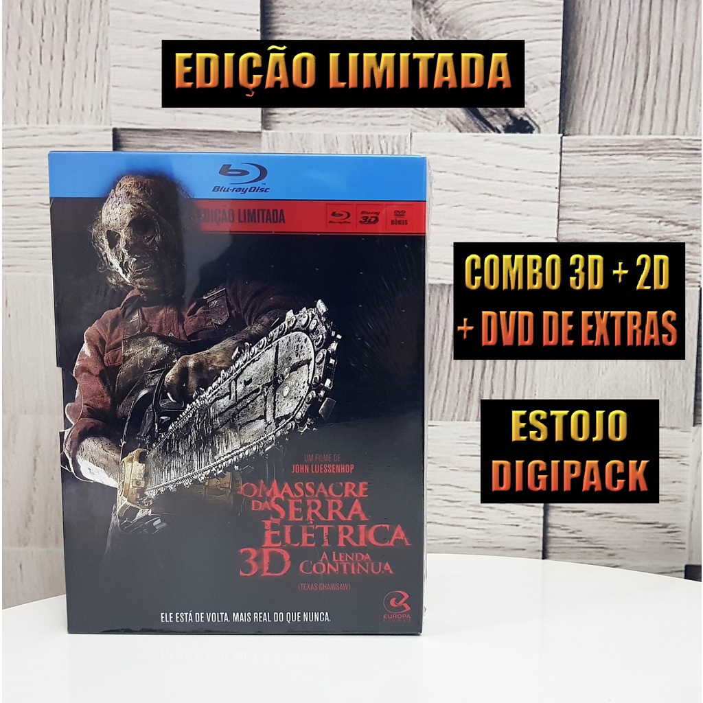 Blu-Ray Massacre da Serra Elétrica A Lenda Continua - Combo 3D 2D