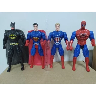 Boneco Heróis /Homem Aranha/Batman/Super Homem/Capitão - 30cm - Articulado em Oferta na Shopee