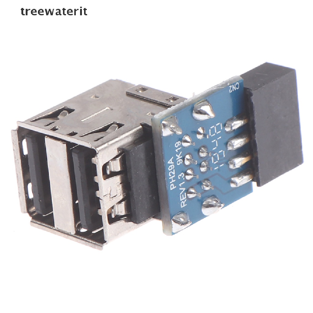 Placa Mãe De 9 Pinos Para 2 Portas Usb 2.0 A Adaptador De Cabeçalho Interno Fêmea