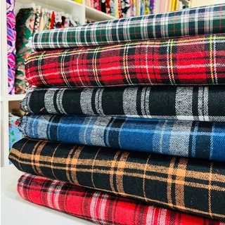 Tecido Flanela Xadrez Flanelado 0,50cm x 1,40