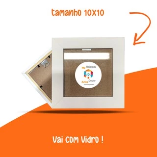 Porta Retrato 10x10 Branco C/vidro Atacado