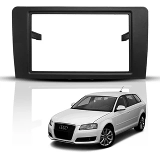 Moldura Central Multimídia Painel 2 Din Dvd Audi A3 2007 a 2011