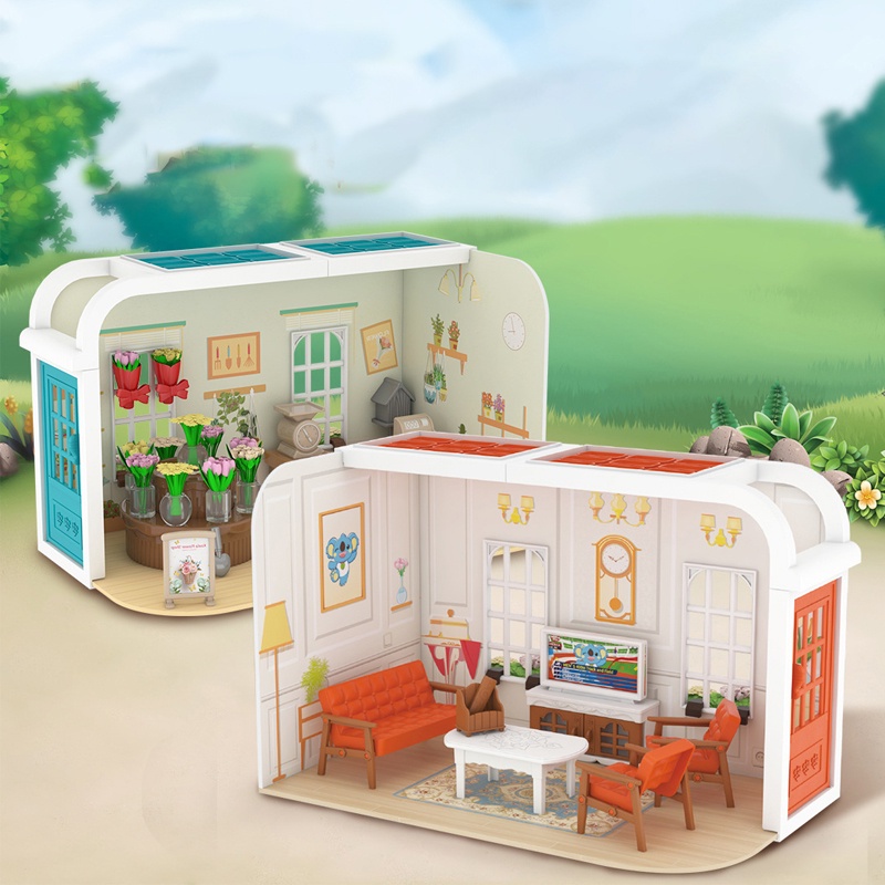 Em promoção! 1/12 Casa De Bonecas Em Miniatura De Um Supermercado Loja De  Madeira Frigorífico Brincar De Faz De Conta Mobiliário Cena Brinquedo Doll  House Decor Acessórios