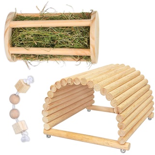 Combo Toca + Brinquedos Natural Para Porquinho da India