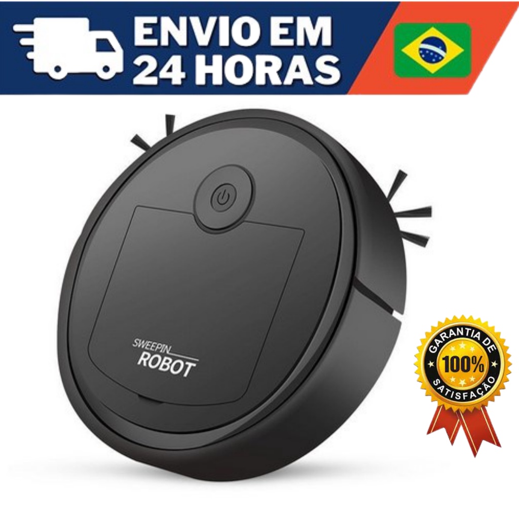 Robô Aspirador de Pó Automático de Limpeza Doméstica 3 em 1