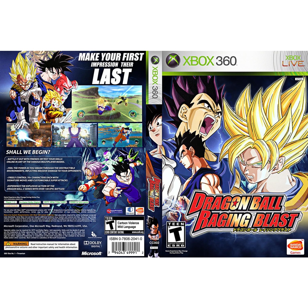 BH GAMES - A Mais Completa Loja de Games de Belo Horizonte - Dragon Ball:  Raging Blast - Xbox 360