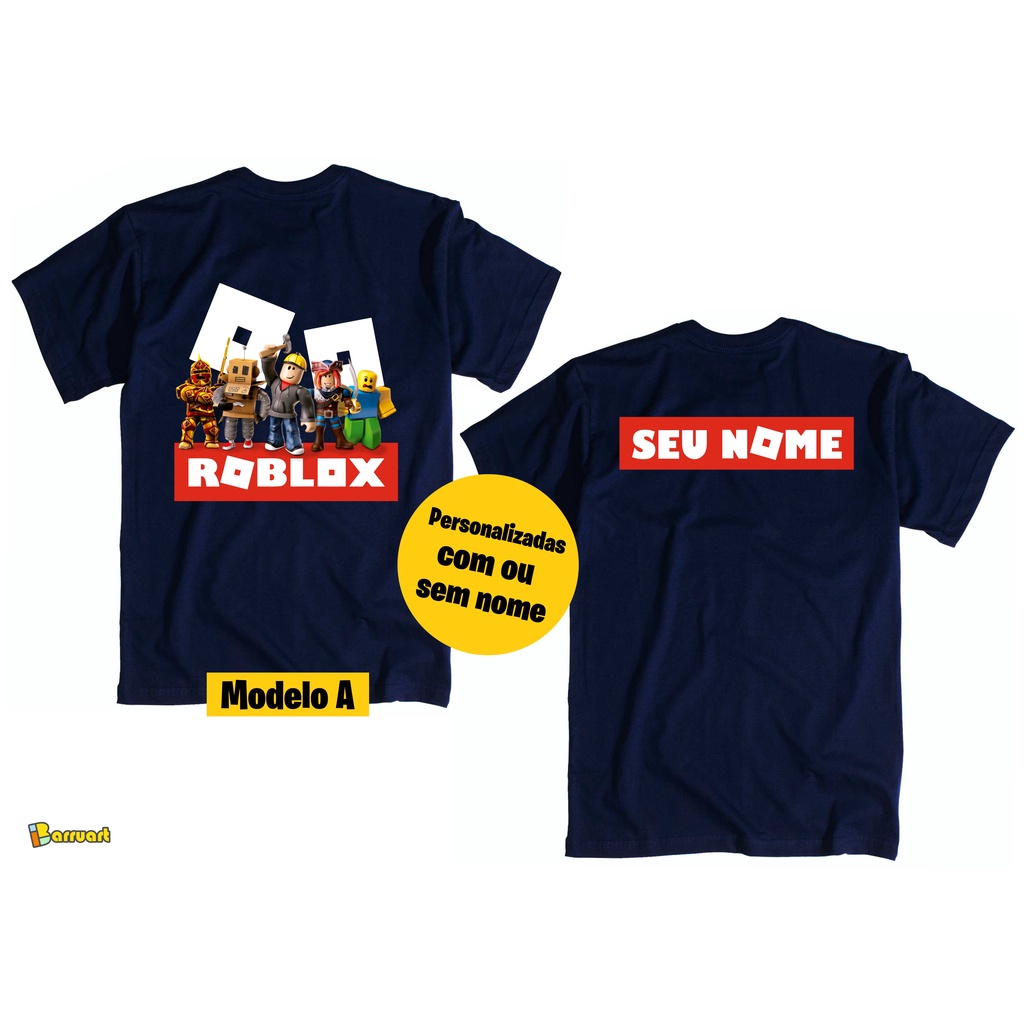Camiseta infantil personalizada Com Nome vitória mineblox Roblox Jogos