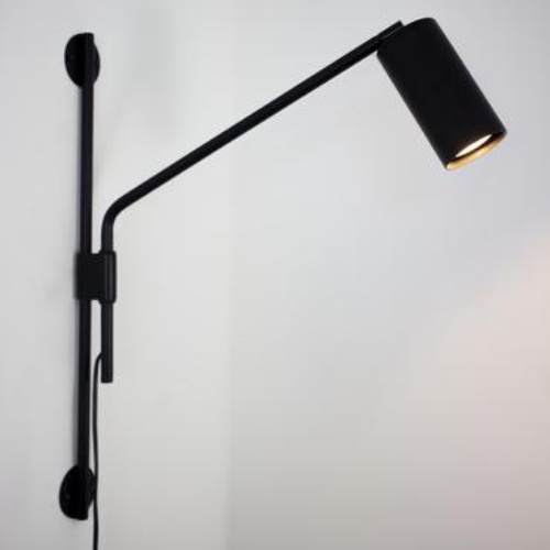 Luminaria de Parede Articulada Preto Fosco Shopee Brasil