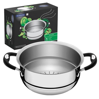 Cozi-Vapore Tramontina Duo Silicone em Aço Inox com Alças em Silicone 20 cm 3,1 L 62490200