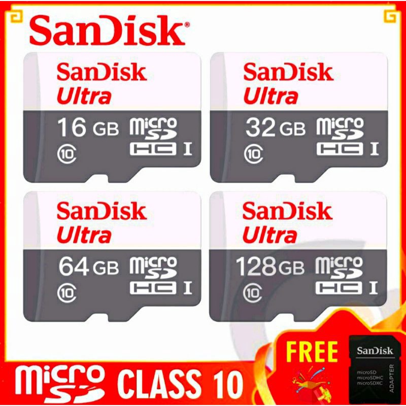 SanDisk Ultra - Cartão de memória Flash (adaptador microSDXC para SD  Incluído) - 32 GB - UHS-I / Class10 - microSDHC UHS-I