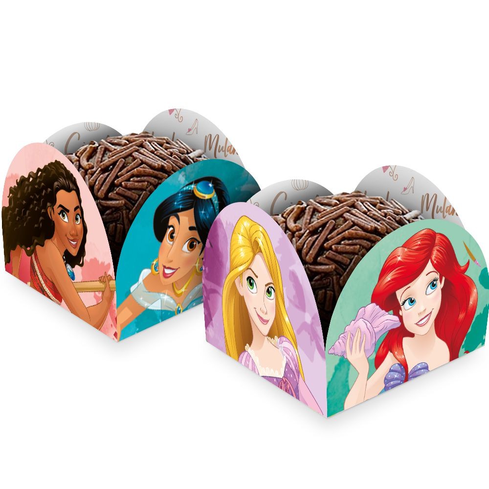 50 forminha doces Princesas Disney Forma Festa Docinhos