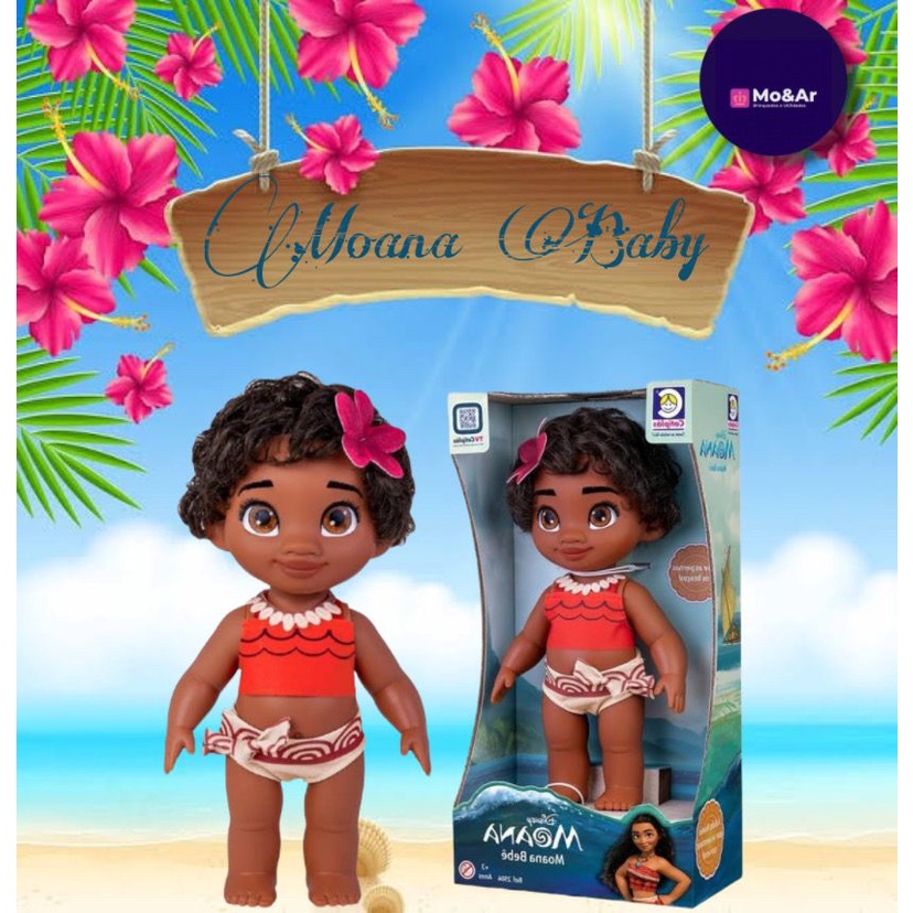 Boneca Moana Baby Princesa Disney Articulada 36 cm 2504 Cotíplas