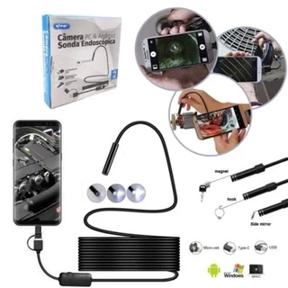 Câmera PC E Android Sonda Endoscópica 2M/5M knup KP-MI800 em Oferta na Shopee