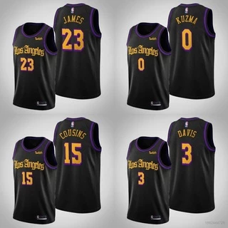 Nova Camisa Nba LA Lakers James Davis Kuzma Cousins Clássico De Basquete Colete Esportivo Preto Edição Latina a