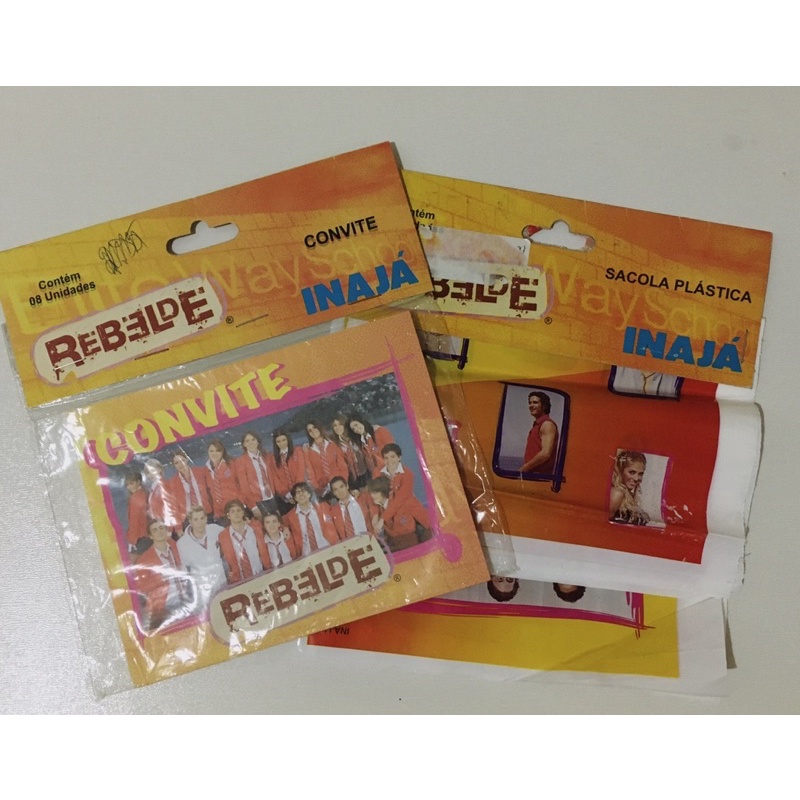 Kit Festa Convite/Saco surpresa Rebelde/RBD PRODUTO OFICIAL | Shopee Brasil