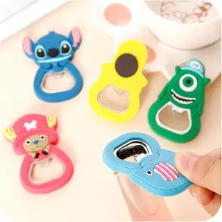 Abridor De Garrafa De Silicone Com Desenho Criativo De Aço Inoxidável/Garrafas De Plástico