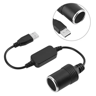 USB para tomada de isqueiro de carro de 12 V veicular cabo