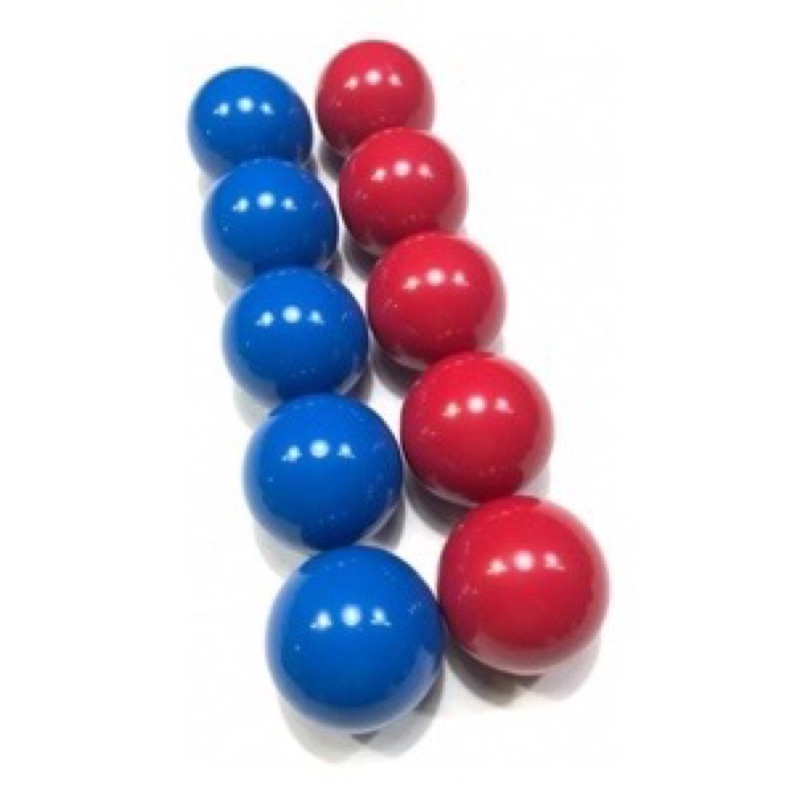 Jogo de Bolas Lisas 50mm Azul e Vermelha