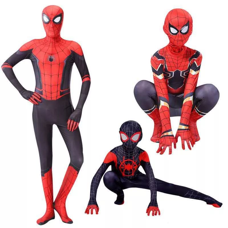 Fantasia infantil Homem-Aranha Miles Morales Ultimate Traje Cosplay Lu