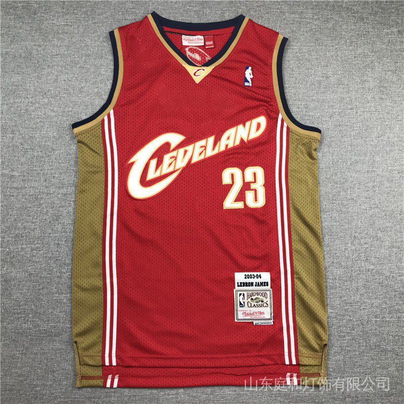 XalA NBA Camisa Cleveland Cavaliers no . 23 James Jersey Camisas Esportivas retro Grande Malha C Vermelha