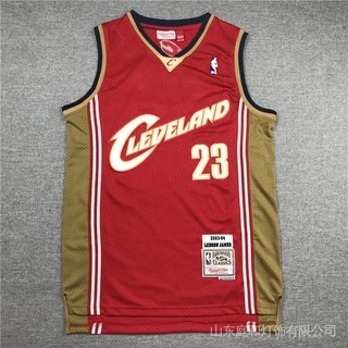 XalA NBA Camisa Cleveland Cavaliers no . 23 James Jersey Camisas Esportivas retro Grande Malha C Vermelha
