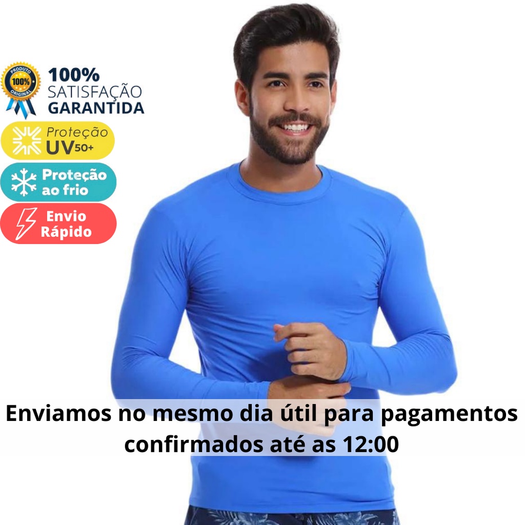 Camisa Termica Segunda Pele Slim Proteção Solar Uv 50 Ice Tecido Gelado Escorrega O Preço 3838