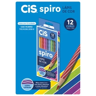 Lápis de cor Cis Spiro 12 Cores Lançamento !