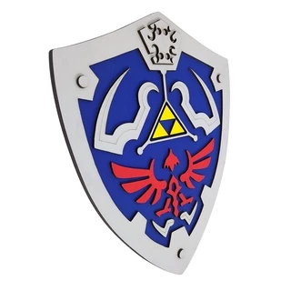 Placa Decorativa Escudo Zelda Gamer 3D Alto Relevo Cantinho do Churrasco Decoração Quarto