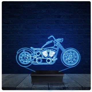 Luminária Led Acrilico Abajur - Moto Custom