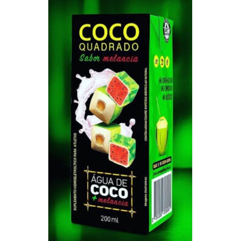 Água de Coco - Coco Quadrado 1L Sabor Morango (Caixa com 12 unidades) - Coco  Quadrado