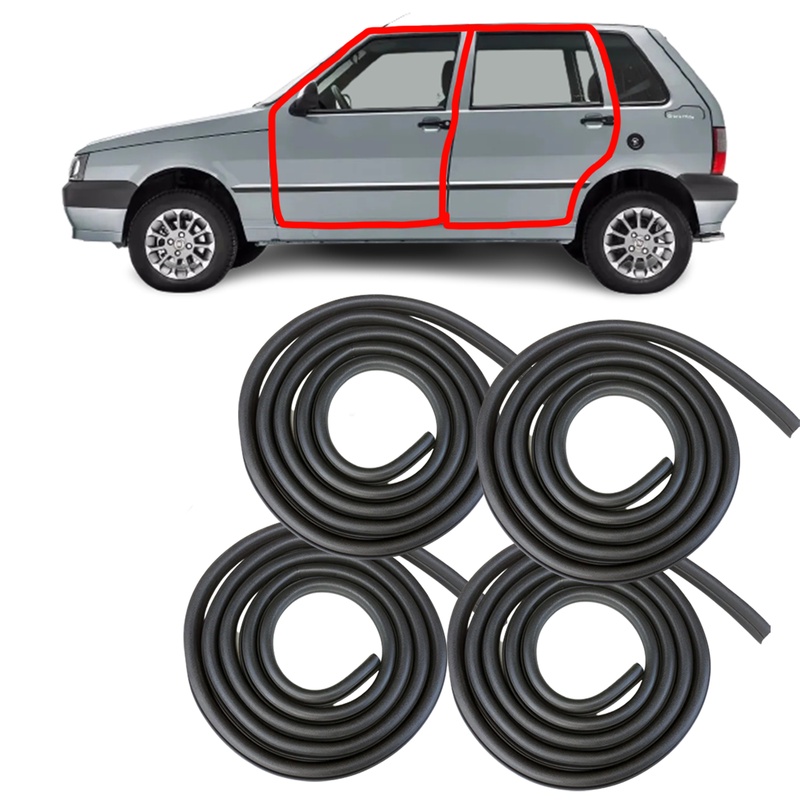 Kit Borrachas Veda O Das Portas Fiat Uno Shopee Brasil