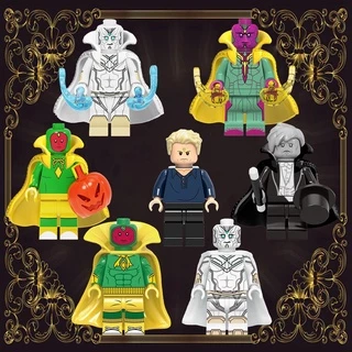 Vison Scarlet Witch Marvel Aniversário Brinquedos Educativos Para Crianças De Bricolage Blocos De Construção Minifigures Bricks Movie