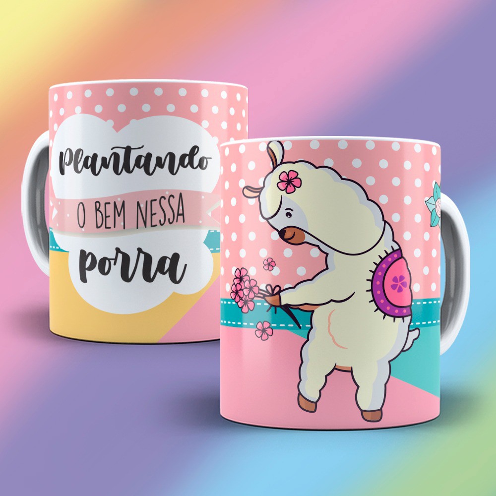 Caneca Personalizada 325Ml PLANTANDO O BEM NESSA PORRA PORCELANA | Shopee  Brasil