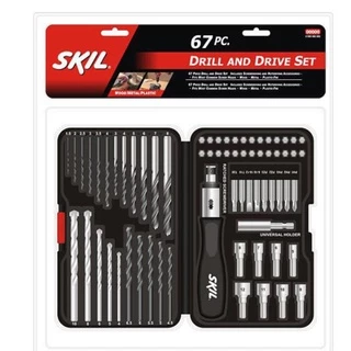 Estojo para Fixar e Parafusar com 67 Peças SKIL