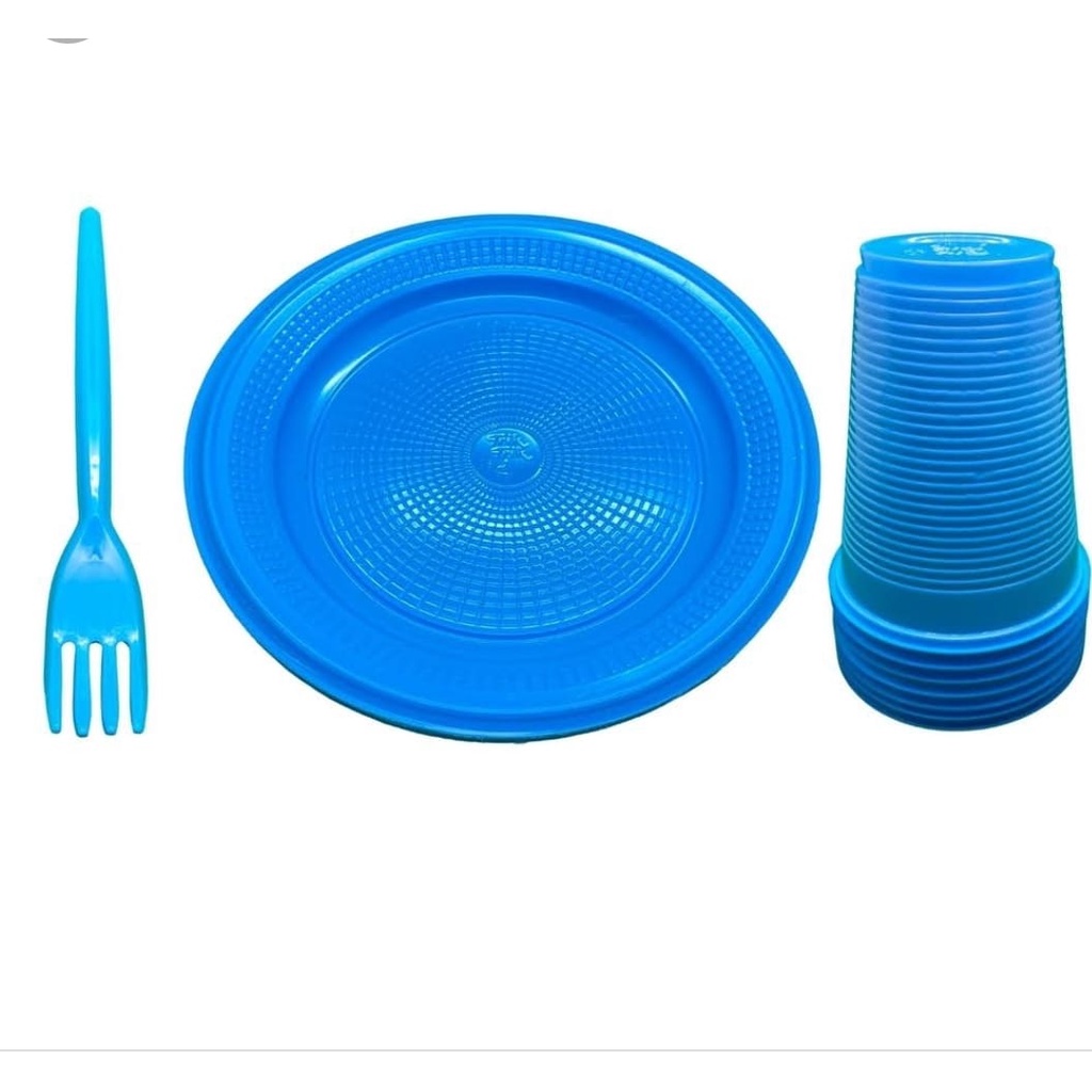 Descartáveis para Festa Pratos Copos e Garfos kit com 150 un. 50 ideal ...