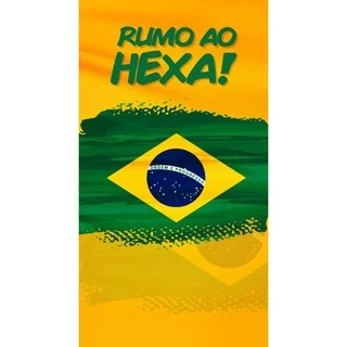 Painel De Festa Lateral Sublimado Em Tecido Tema Copa Brasil
