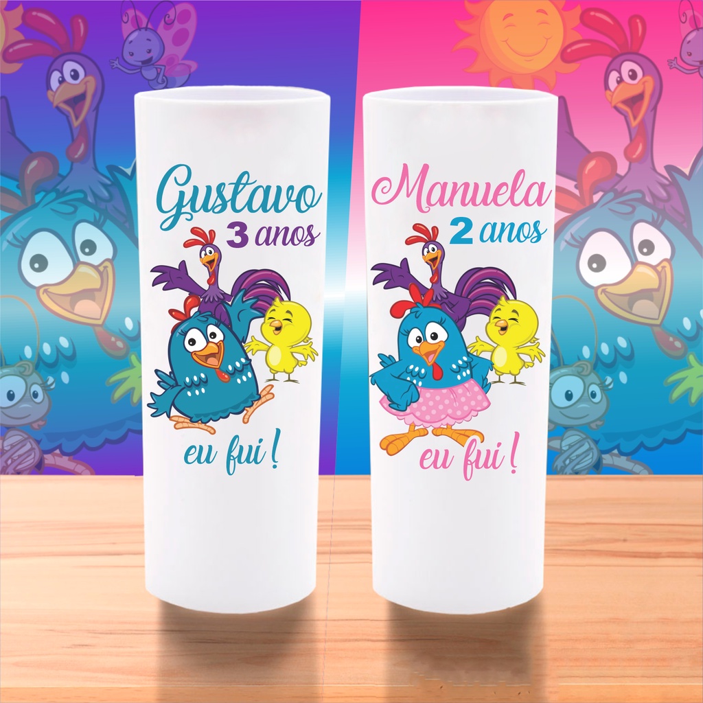 100 Copos Personalizados para aniversário Galinha Pintadinha Desenho ...
