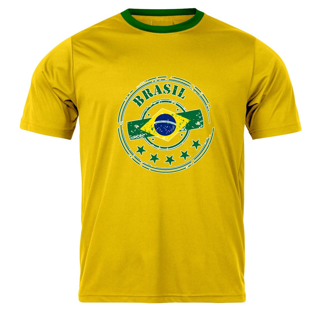 camisa do brasil basica gola redonda masculina time brasil