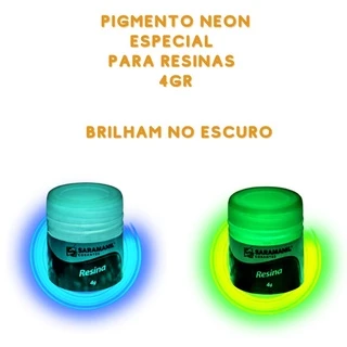 Pigmento Neon Brilha no Escuro Para Resinas e Artesanatos 4gr