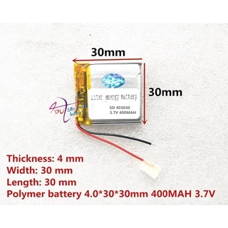 Bateria 400mah 4mm X 30mm X 30mm Rastreador 3,7v *