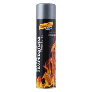 Tinta Spray Alta Temperatura 400 ml - ALUMÍNIO - Mundial Prime