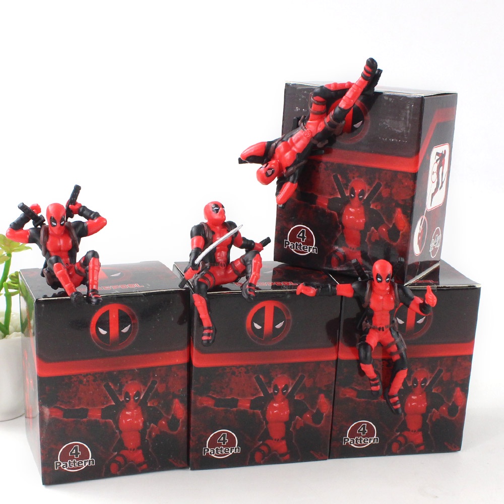 Bonecos De Ação De Brinquedo Anime Deadpool Marvel Avengers Mini Guardians Of The Galaxy Figura Sentado De Natal Brinquedos