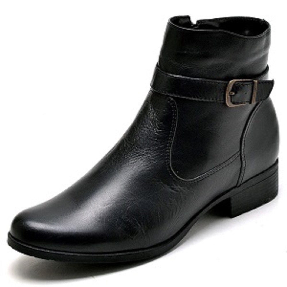 Bota Botina Feminina Em Couro Legitimo Country Cano Curto