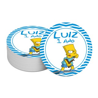 Nelson - Os Simpsons entre 3 e 9cm (Proporcional a imagem) Branco Brilho  Orajet 4x0 Fosco Emborrachado Detalhado - NaTampa Adesivos Personalizados
