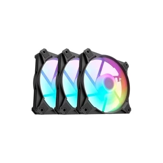 Kit Ventoinhas Motospeed Hyrax Hcl603 3In1 3X120Mm Rgb Preto