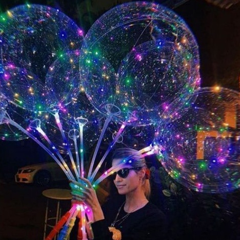 Balão de Led COMPLETO para Festas balão cordão de led vareta suporte ...