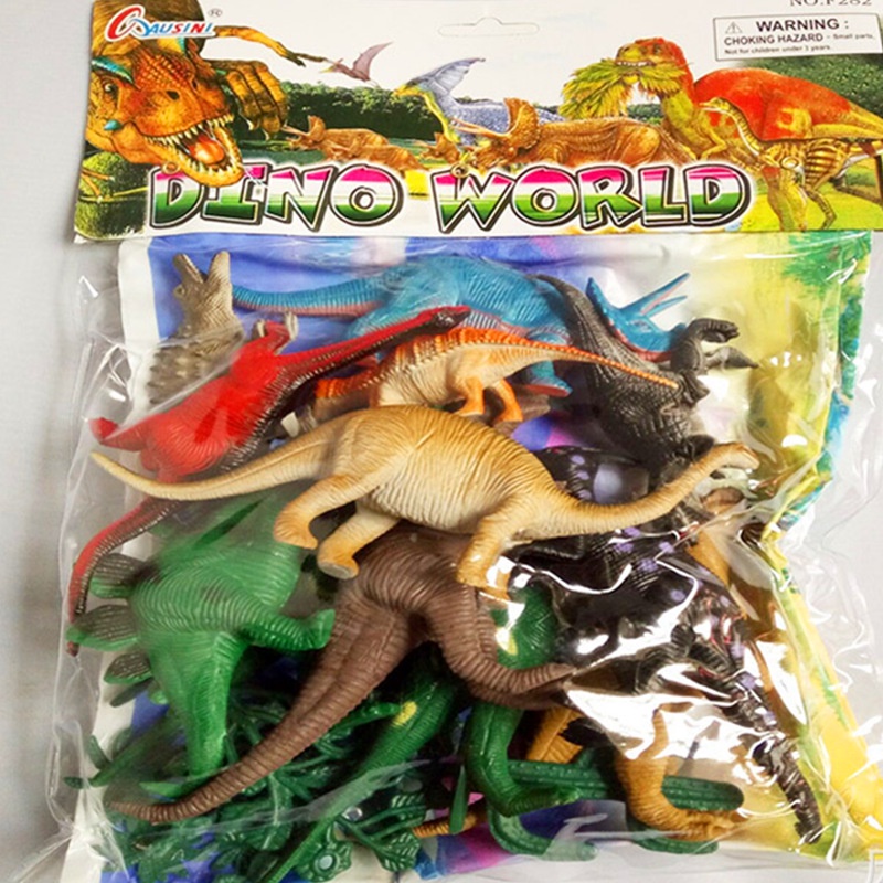 42 peças Brinquedo de dinossauro de brinquedo infantil, Grande saco. do modelo animal simulado Tyrannosaurus Rex Boy Gift Toy.